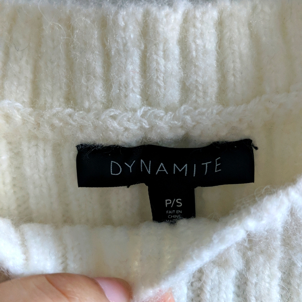 NWOT Dynamite Ivory Sweater - Picture 3 of 5